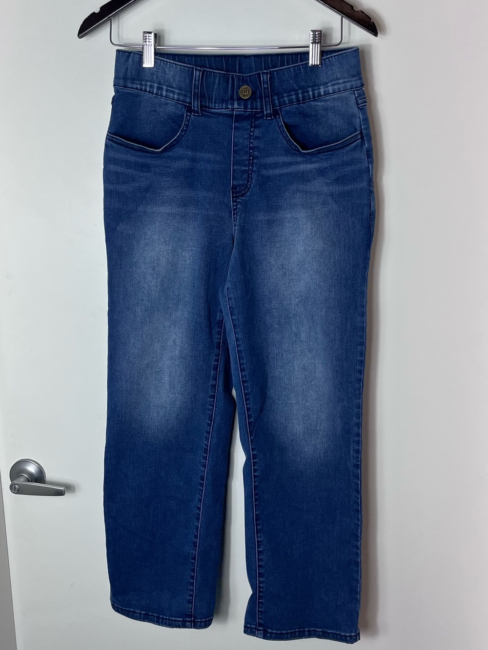Betabrand Four-Pocket Yoga Denim Pants Blue Medium Women's Jeans Stretchy - Picture 1 of 6